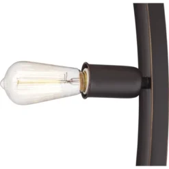 Franklin Iron Works Arcos Industrial Arc Floor Lamp 71" Tall Bronze Brown Metal Dimmable LED Decor For Living Room Reading Bedroom Office House Home -Decor Haven Shop GUEST 0089ead0 b0c1 45f8 9a2d 3788cbc72867