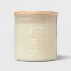 Glass Jar Tea Tree And Spearmint Candle Beige - Threshold™ -Decor Haven Shop GUEST 08840a6f eb81 4eba bdb2 82fa19c57c5b
