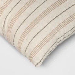 Cotton Flax Woven Striped Square Throw Pillow - Threshold™ -Decor Haven Shop GUEST 08c83243 712a 4977 937c c04fac6ebbef