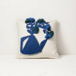 Floral Watering Pitcher Square Throw Pillow With Tassels - Opalhouse™ Designed With Jungalow™ -Decor Haven Shop GUEST 0906edd7 8f87 4cf0 bdf8 6d27a8556060