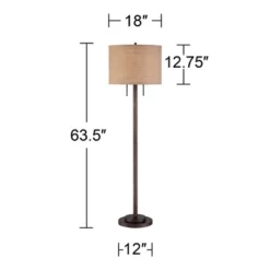 Possini Euro Design Garth Modern Floor Lamp Standing 63 1/2" Tall Oil Rubbed Bronze Burlap Fabric Drum Shade For Living Room Bedroom Office House Home 14 Possini Euro Design Garth Modern Floor Lamp Standing 63 1/2" Tall Oil Rubbed Bronze Burlap Fabric Drum Shade For Living Room Bedroom Office House Home -Decor Haven Shop GUEST 0afcbf9a df39 4526 aa07 8a9f6551bac9