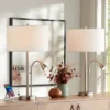 Possini Euro Design Traverse Modern Table Lamps Set Of 2 29 1/2" Tall Brushed Nickel With USB Charging Port LED Gooseneck White Drum Shade For Desk -Decor Haven Shop GUEST 0b86014d 2919 4ecf ba2a e6e931a9ac67