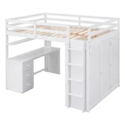 Full Size Loft Bed With Drawers, Desk And Wardrobe - ModernLuxe -Decor Haven Shop GUEST 0c430fa2 e8af 44bd 9a7f 8803cba7a7f8