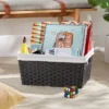 17" X 12" X 8" Large Woven Lined Basket Black - Brightroom™ -Decor Haven Shop GUEST 0ff737db fc55 494a af3c b47897fa5dfd