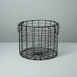 Round Wire Storage Basket With Handles Black - Hearth & Hand™ With Magnolia 12 Round Wire Storage Basket With Handles Black - Hearth & Hand™ With Magnolia -Decor Haven Shop GUEST 120e63a7 77b2 4fd8 a437 cab6653b0a86