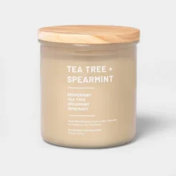 Glass Jar Tea Tree And Spearmint Candle Beige - Threshold™ -Decor Haven Shop GUEST 1ae068be c042 415c a0e0 475aaead92cf