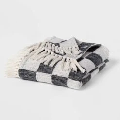 60"x80" Woven Cotton Checkered Bed Throw - Threshold™ -Decor Haven Shop GUEST 21ece0cd d5f6 45ed 8de5 f3cde6fa73bb