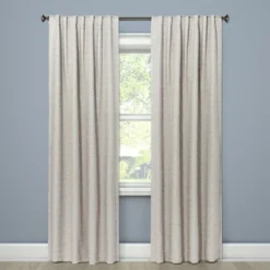1pc Blackout Doral Window Curtain Panel Cream - Project 62™ -Decor Haven Shop GUEST 271584f6 fc16 4422 a313 52e0eb6cd363