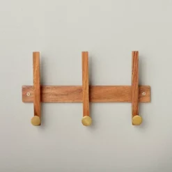 Wood & Brass Hook Rail - Hearth & Hand™ With Magnolia -Decor Haven Shop GUEST 27b8d93e 3a4b 450d 807f 83e1ff9bd238