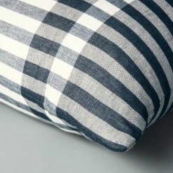 24"x24" Contrast Edge Stripe Oversized Throw Pillow Gray/Blue - Hearth & Hand™ With Magnolia -Decor Haven Shop GUEST 2aac9352 1ec5 4711 bf48 9b96de391211
