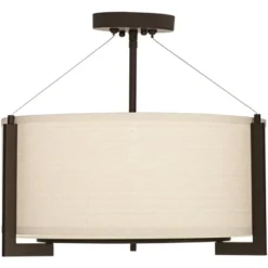 Possini Euro Design Stinson Modern Ceiling Light Semi Flush Mount Fixture 17 1/4" Wide Bronze 3-Light Linen Drum Shade For Bedroom Kitchen Living Room 11 Possini Euro Design Stinson Modern Ceiling Light Semi Flush Mount Fixture 17 1/4" Wide Bronze 3-Light Linen Drum Shade For Bedroom Kitchen Living Room -Decor Haven Shop GUEST 2b71da01 049e 492b 95b7 9d1db10f36e5