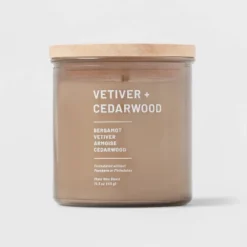 Glass Jar Vetiver And Cedarwood Candle Brown - Threshold™ -Decor Haven Shop GUEST 2be66217 9673 4f71 89d7 981533e54650