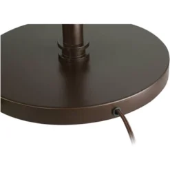 Possini Euro Design Industrial Floor Lamp Adjustable Arm 62.5" Tall Oiled Bronze Metal Light Brown Linen Drum Shade For Living Room Reading -Decor Haven Shop GUEST 3e750c18 9193 4330 bf37 40277d0edaa0