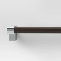 Dark Faux Wood Curtain Rod Nickel - Threshold™ -Decor Haven Shop GUEST 3f1572b1 fc3d 4ce8 8600 dec628aa2d09