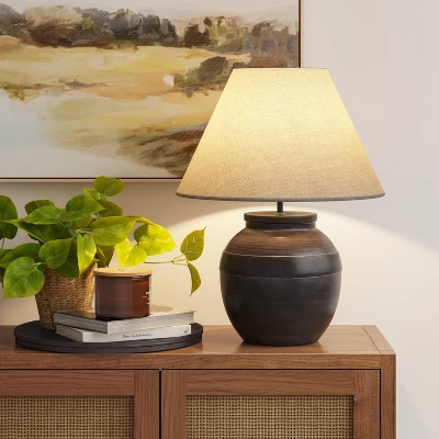 Large Ceramic Table Lamp Black - Threshold™ 3 Large Ceramic Table Lamp Black - Threshold™