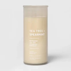 Glass Jar Tea Tree And Spearmint Candle Beige - Threshold™ -Decor Haven Shop GUEST 434e2c58 7289 446e 882b 54bfd8670075