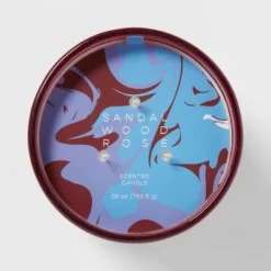 28oz Glass Sandalwood Rose Candle Burgundy - Opalhouse™ -Decor Haven Shop GUEST 44dfd8e3 508e 4243 a6bb 4bb1c2bed4a3