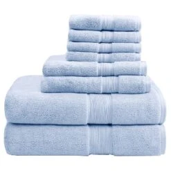 8pc Cotton Bath Towel Set -Decor Haven Shop GUEST 490e303a 819a 4504 ae73 5aab5c1185bb
