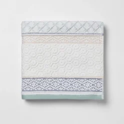 Pattern Filled Stripe Towel Blue - Threshold -Decor Haven Shop GUEST 50f19a60 e619 4f20 adcc 10d255eeb751