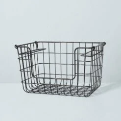 Stacking Wire Storage Basket Matte Black - Hearth & Hand™ With Magnolia -Decor Haven Shop GUEST 51760ad1 4cd5 42e5 ad63 e77e3d305d6d