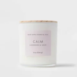 Wood Lidded Glass Wellness Calm Candle - Threshold™ -Decor Haven Shop GUEST 518451c6 213f 4303 ad48 fec583907229