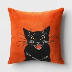 Fierce Cat Applique Cotton Velvet Square Halloween Throw Pillow - Threshold™ -Decor Haven Shop GUEST 5426fcb6 46c0 47d1 b6fc b5526f44bb40