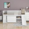 Low Twin Loft Bed With Bookcase, Separate Three Drawers, Pulling Ladder And Slide - ModernLuxe -Decor Haven Shop GUEST 5c3b936d c190 490a bf3f 87664a0e05f4