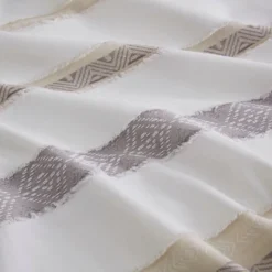 Madison Park 5pc Cove Clipped Jacquard Comforter Set White/Assorted Beiges -Decor Haven Shop GUEST 5e050b15 cb07 4d79 847d 6024140b83fa