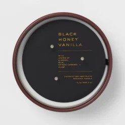 15oz Ceramic Jar 3-Wick Black Honey Vanilla Candle Plum Purple - Threshold™ -Decor Haven Shop GUEST 628598e2 25c1 4401 a53c 5b759f517136