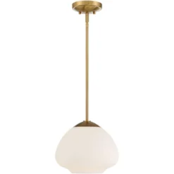 Possini Euro Design Orilla Brass Mini Pendant Light 11 3/4" Wide Mid Century Modern White Opal Glass Shade For Dining Room House Foyer Kitchen Island -Decor Haven Shop GUEST 6b825d15 6d82 4dd9 a2ba bf886b8011ff