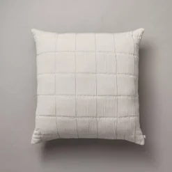 26"x26" Grid Lines Matelassé Euro Bed Pillow - Hearth & Hand™ With Magnolia -Decor Haven Shop GUEST 7280e9cd ab8a 49a9 9d07 768157928abe