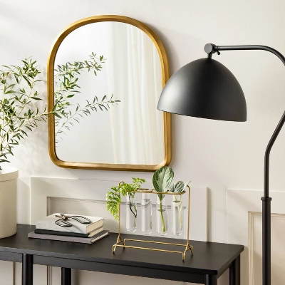 Arched Metal Frame Mirror Brass Finish - Hearth & Hand™ With Magnolia 2 Arched Metal Frame Mirror Brass Finish - Hearth & Hand™ With Magnolia
