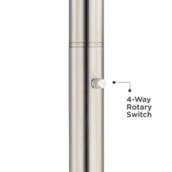 Possini Euro Design Light Blaster Art Deco Torchiere Floor Lamp 72 1/2" Tall Brushed Nickel LED Frosted Glass Bowl Shade For Living Room Bedroom House -Decor Haven Shop GUEST 739e6cc9 5288 4837 b117 bf279c8a9867