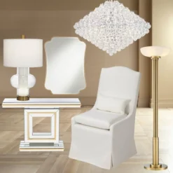 Possini Euro Design Modern Torchiere Floor Lamp 70" Tall Warm Antique Gold Metal Glass Shade For Living Room Reading Bedroom Office Uplight -Decor Haven Shop GUEST 7a80523f 317b 47de 910c a630f2c1a748