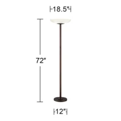 Possini Euro Design Meridian Light Blaster Modern Torchiere Floor Lamp 72" Tall Oil Rubbed Bronze LED Frosted Glass Shade For Living Room Bedroom Home 11 Possini Euro Design Meridian Light Blaster Modern Torchiere Floor Lamp 72" Tall Oil Rubbed Bronze LED Frosted Glass Shade For Living Room Bedroom Home -Decor Haven Shop GUEST 803ecb5f e771 4b8e 9668 cee840e07fb2