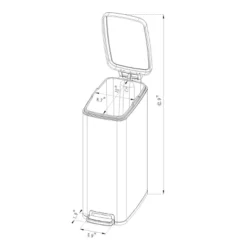 45L Slim Step Trash Can - Brightroom™ -Decor Haven Shop GUEST 869a5ad1 0687 49c5 986b a36d11f424d8