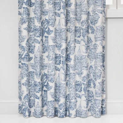 1pc Light Filtering Charade Floral Window Curtain Panel - Threshold™ 4 1pc Light Filtering Charade Floral Window Curtain Panel - Threshold™ - Image 2