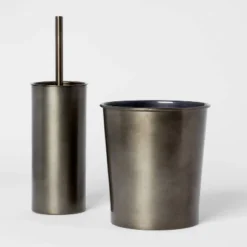 Aluminum Toilet Brush And Holder Set With Aged Metal Finish Gray - Threshold™ -Decor Haven Shop GUEST 8ef08b23 f6d2 4c7b 8990 b0c2c3aed888