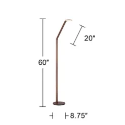 Possini Euro Design Magnum Modern Task Floor Lamp 61" Tall French Bronze Brown Metal LED Adjustable For Living Room Reading Bedroom Office House Home -Decor Haven Shop GUEST 8f9282ea ef7d 4ebc 9c78 ebead13ea845