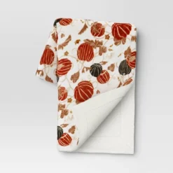 Pumpkin Printed Plush With Shearling Reverse Throw Blanket - Threshold™ -Decor Haven Shop GUEST 93689881 488d 4b25 86de 00ec94c729b1
