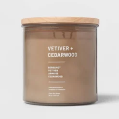 Glass Jar Vetiver And Cedarwood Candle Brown - Threshold™ -Decor Haven Shop GUEST 94fa0143 6384 4148 9851 b3c3e6d22167