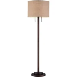Possini Euro Design Garth Modern Floor Lamp Standing 63 1/2" Tall Oil Rubbed Bronze Burlap Fabric Drum Shade For Living Room Bedroom Office House Home 13 Possini Euro Design Garth Modern Floor Lamp Standing 63 1/2" Tall Oil Rubbed Bronze Burlap Fabric Drum Shade For Living Room Bedroom Office House Home -Decor Haven Shop GUEST 9c619651 dfc1 48c4 b620 68e69c4a28de