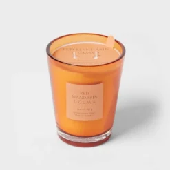 Colored Vase Glass With Dustcover Mandarin & Guava Candle Orange - Threshold™ -Decor Haven Shop GUEST 9f988ff2 f7e8 43cd b34a c5d7f14ae156