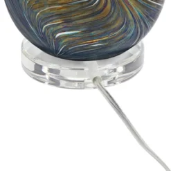 360 Lighting Carmen Modern Coastal Accent Table Lamps 12 1/2" High Set Of 2 Green Art Glass Shade For Bedroom Bedside Nightstand Office -Decor Haven Shop GUEST a802d29b ddd2 46c7 adc5 6c32d5ea7f1d