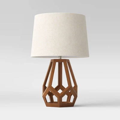 Large Wood Geo Assembled Table Lamp - Threshold™ 7 Large Wood Geo Assembled Table Lamp - Threshold™ - Image 5