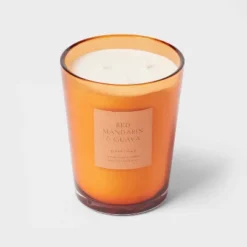 Colored Vase Glass With Dustcover Mandarin & Guava Candle Orange - Threshold™ -Decor Haven Shop GUEST aa27f146 dfa7 4f00 a5e8 351ea0849844
