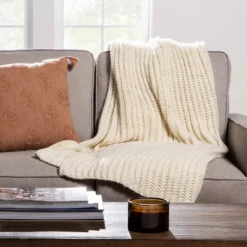 Chunky Knit Reversible Throw Blanket - Threshold™ 17 Chunky Knit Reversible Throw Blanket - Threshold™ -Decor Haven Shop GUEST b04cf30c e385 47a6 b25b 6cea8b96bae5