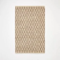 Checkered Stripe Rug Brown - Threshold™ Designed With Studio McGee -Decor Haven Shop GUEST b2864ce6 6869 48dc 80bf 0c1c5704bc0f