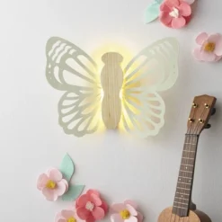 Butterfly Wood Lit Kids' Wall Decor Cream - Pillowfort™ -Decor Haven Shop GUEST b3cbb6e1 bc0c 4879 995b 9742aeb143db