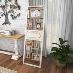 Wood 6 Slot Wall Photo Frame With Floor Stand Brown - Olivia & May -Decor Haven Shop GUEST b540e4d7 9fd9 4e38 b76b 251ffd7c0f50